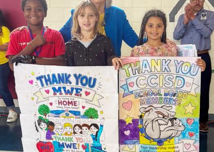Students of Williams/Ledger Elementary celebrated the final day of school and all the work that went into repairing the campus after July 2025 storms.