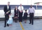 CCLP/PAMELA GRANT - Some dads and their daughters pose for a group photo before their limousine ride. The limousine was offered as an extra luxury during the Daddy/Daughter Date Night Saturday at the Copperas Cove Chick-fil-A.