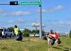 CCLP/LYNETTE SOWELL Volunteers from Keep Copperas Cove Beautiful make their way along U.S. Business 190 near the intersection of Constitution Drive on Saturday as they pick up debris as part of the state wide Don’t Mess With Texas Trash-Off.