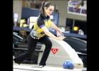 CCLP/TJ MAXWELL - Cove senior Dakota Stutz sends a shot down the lane during the Central Texas District finale Tuesday at Hallmark Lanes in Killeen. Stutz qualified for the regional tournament set for Sunday March 6 at Hallmark Lanes. Stutz will compete as an individual as well as with her coed teammates.