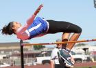 CCLP/TJ MAXWELL Copperas Cove sophomore Aidan Chace makes a leap during the high jump competition Friday at Waco High’s Paul Tyson Field. Chace won the event with a leap of 5-feet, 6-inches to claim the gold.