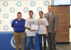 The Copperas Cove ISD Board of Trustees recognized the Copperas Cove High School Tennis team for being one of the top fundraising groups at the annual CCISD Stuff the Bus event held in August.
