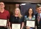 CCLP/DAVID J. HARDIN - Three Copperas Cove teachers swept the VFW District 14 Teacher of the Year awards and were honored in Killeen on Saturday.