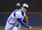 Charlie Folger delivers a pitch during the Dawgs 9-0 victory over Gatesville Tuesday night. Cove has three wins under their belt as they enter into the Killeen ISD tournament.