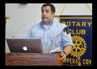 Orlando Castillo speaks to the Rotary Club about Go MAD ministries on Thursday.