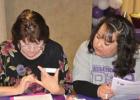 Cancer survivor, Lindy Sudduth and Co-Chair Rose Fleming participate in Thursdays Relay for Life Bingo.