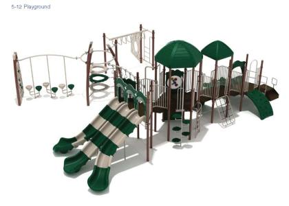 A rendering of one of the new playscapes to be installed at City Park. 