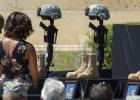 United States President Barack Obama and Mrs. Michelle Obama pay their respects to the fallen Soldiers after a memorial ceremony at Fort Hood Wednesday.