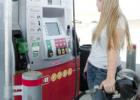 Rebecka Downing of Copperas Cove pumping gas at the H-E-B Plus.