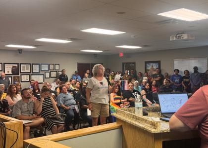 A Copperas Cove resident speaks during Tuesday's Copperas Cove city council meeting. 
