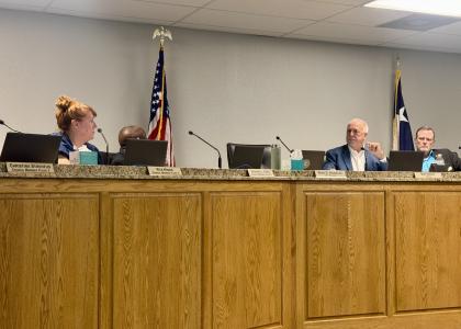 Rita Hogan, place 2 on the Copperas Cove city council, shares her ideas for cuts to the budget during the council's Aug. 4 meeting.