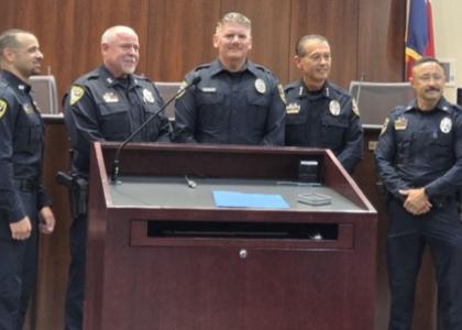 Copperas Cove Police Department welcomes Officer Travis Buehler following the Police Academy Graduation Ceremony at Central Texas College.
