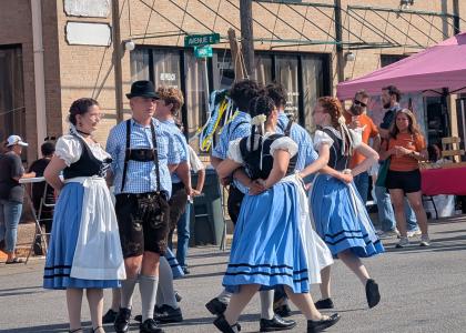 Dancers at the 3rd annual Oktoberfest in downtown Copperas Cove