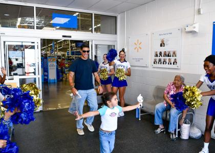 Copperas Cove High School cheerleaders bring smiles at last weekend’s Stuff the Bus held at Walmart. The school supplies drive brought in approximately $50,000 worth of school supplies for district students.